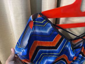 Vibrant Zigzag Print Crisscross Back Top