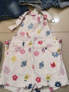 Cute Floral Kids Overalls