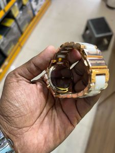 Michael Kors Rose Gold &amp; White Watch