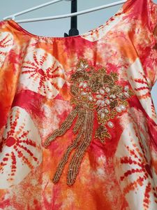 Silky Satin Partywear Dress For Women