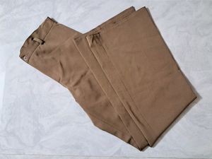Brown Semi Formal Flare Trousers