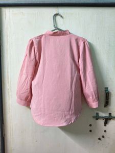 Pink Embroidered Short Kurti Top