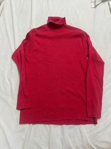 Classic Red Turtleneck Sweater