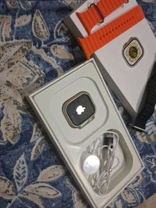 Smart Watch with Orange &amp; Black Bands