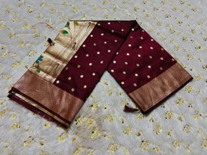 New Muniya Silk Saree with blouse piece