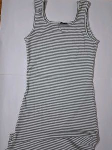 Zara Striped Sleeveless Midi Dress