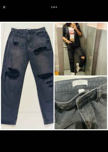 Distressed Black Jeans