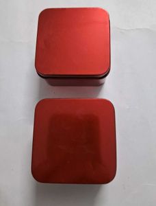 Red Small Tin Storage Box
