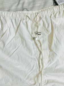 White Baggy Track Pants