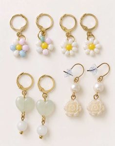 Set of 6 pairs cute earrings
