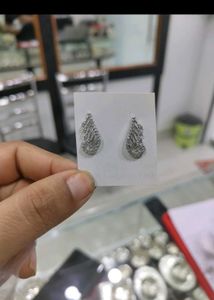925 Italian Sparkling Silver Dangle Earrings With
