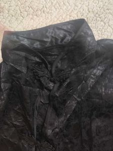 Elegant Black Brocade Cheongsam Top dress