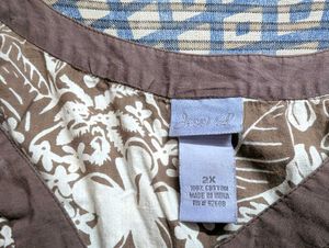 Brown Vintage Floral Print Cotton Kurti 🤎🤍