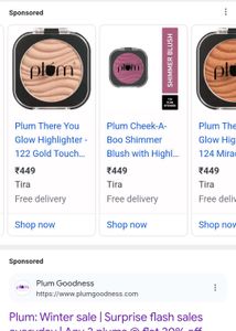 Combo Of 4 Plum Blushes &amp; Highlighters 2 Each