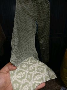 Elegant Green Printed Kurta Set with Dupatta