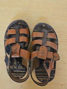 Children's Brown & Black Sandals