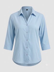 ✨Classic Blue Button-Up Shirt👕
