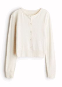 Cream Button-Up Cardigan