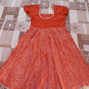 Beautiful coral Ethnic Gown