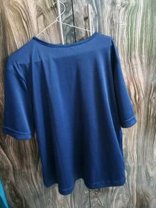 Navy Blue Casual Tunic Top