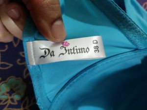 New Beautiful Blue Padded Bra With Front Opening.