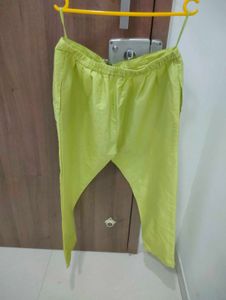 Floral Embroidered Lime Green Kurta set