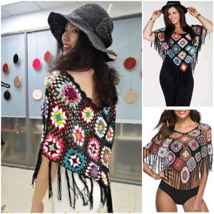 Vintage Crochet Poncho / Cape