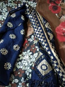 Elegant Blue &amp; Gold dupatta
