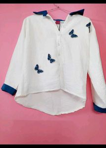 Classic White Collared Top