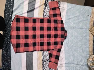 Men’s Red &amp; Black Checkered Casual Shirt