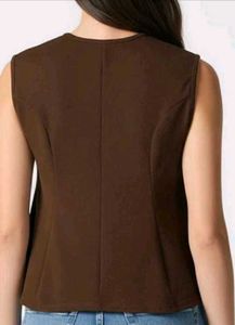 y2k Sleeveless Brown Top