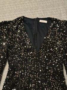Sparkling Sequin Long Sleeve Dress