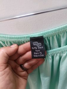 Light Mint Off-Shoulder dress