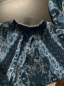 Bohemian Print Tiered Mini Dress