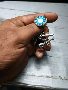 Skull with Wings Size Adjustable