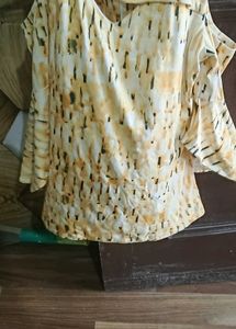 Stylish Tie-Dye Cold Shoulder Top