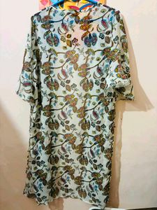 Boho Floral Kimono with Striped Tank Top