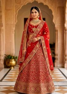 stunning bridal   red  Lehenga