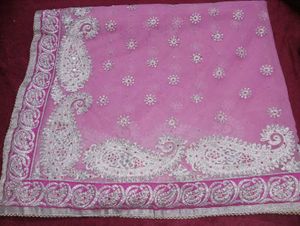 Dark Pink Silver Zari Saree Now ₹4500