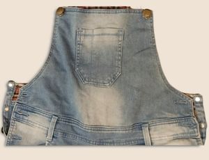 Ripped Denim Overalls