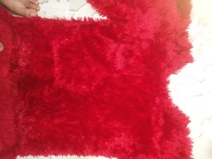 Red Fuzzy Sweater Or Top