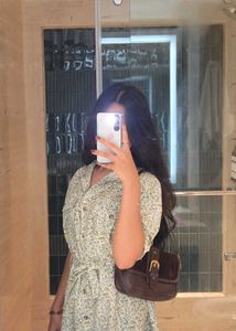 Chic Brown Crossbody Bag with Buckle