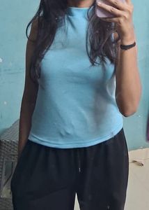 Light Blue Sleeveless Top