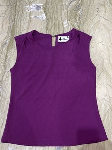 Stylish Purple Sleeveless Top
