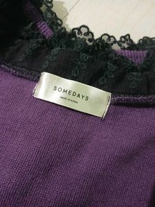 Chic Purple Button-Up Cardigan