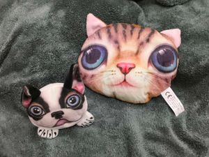 Cute Plush Cat and Dog Set