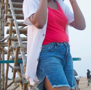 Blue Denim Cut-Off Shorts