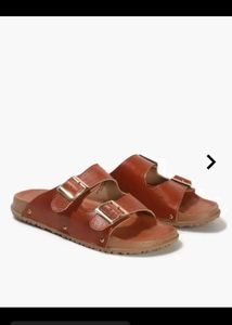 Brown Double Buckle Sandals