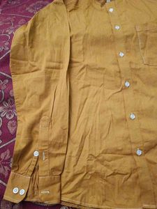 Men's Mustard Yellow Casual Shirt