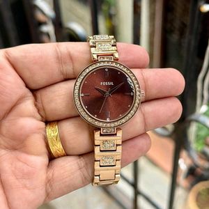 Fossil Two-Tone Crystal Watch premium mastercopy